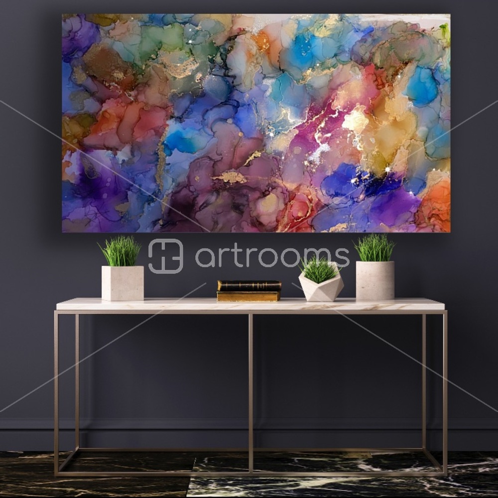 Large Alcohol ink (Original) 64 inches x25 inches
